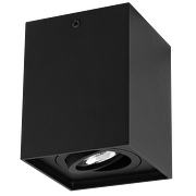 Corp de iluminat aplicat GU10, mobil, negru, IP20 patrat