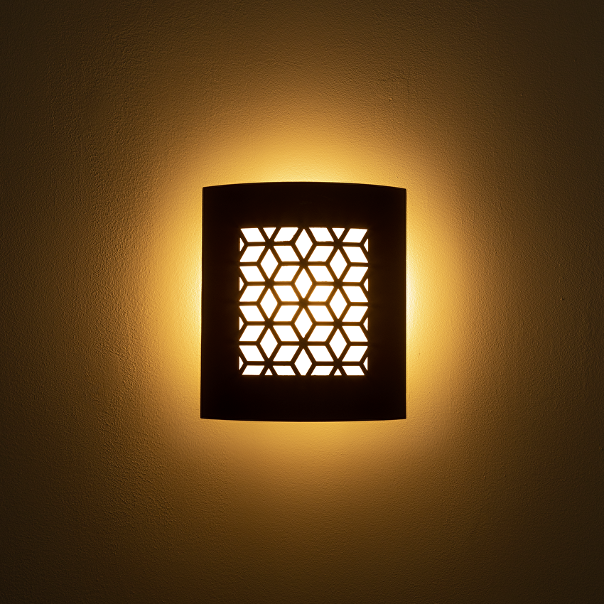 Corp de iluminat pentru exterior de perete, decorativ, E27, IP44, grafit