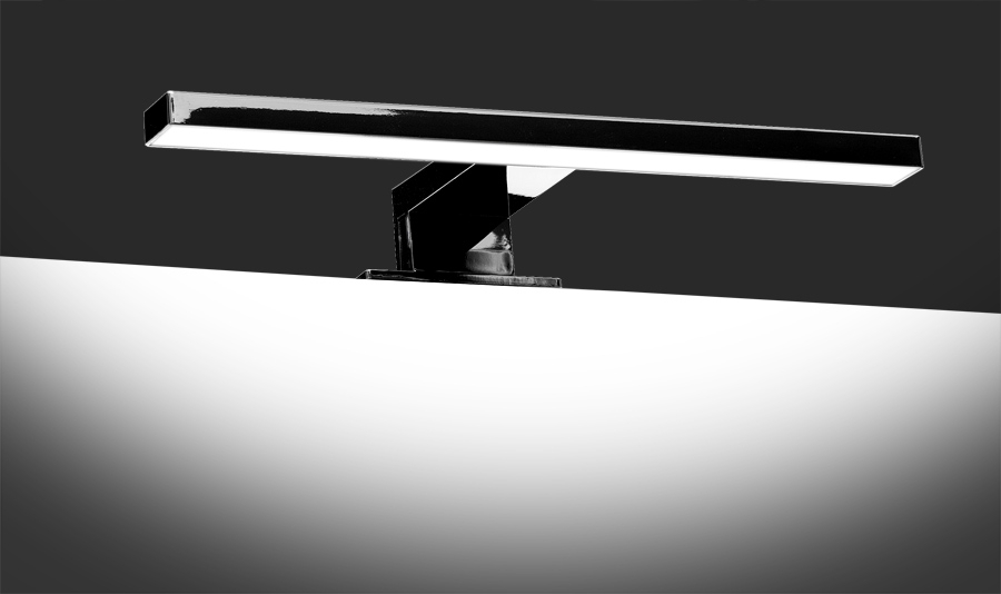 Corp de iluminat LED pentru oglinda/mobilier, 8W, 4200K, IP44, corp cromat