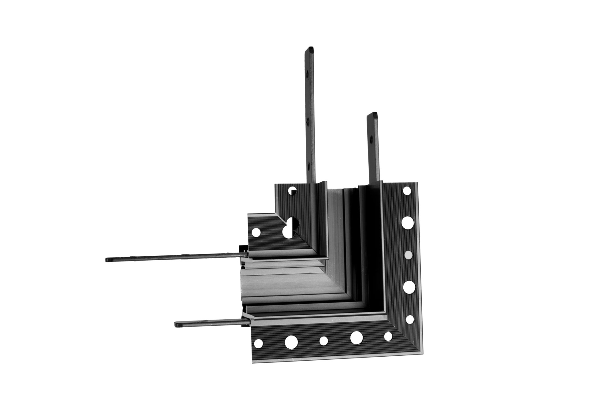 Colț 90° magnetic pentru șină încastrată MT0006/MT0007 negru Maxlight MT0008