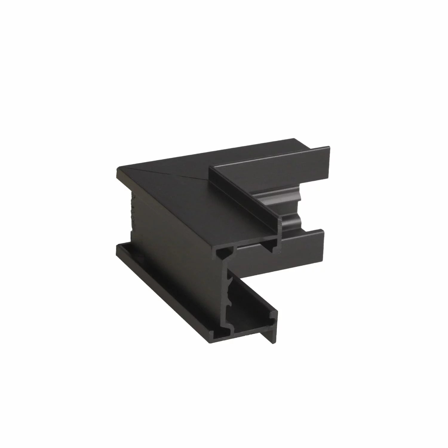 Colțar Micro11 încastrat cu arcuri, unghi lateral interior negru Maxlight NT0014