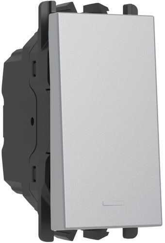Comutator cap scară 10AX, borne cu șurub, 1 modul, Lybra, aluminiu Urmet 27103.AL Modular, Seria LYBRA, Intrerupatoare