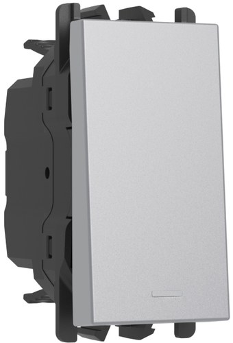 Comutator cap scară 10AX, borne rapide, 1 modul, Lybra, aluminiu Urmet 27003.AL Modular, Seria LYBRA, Intrerupatoare