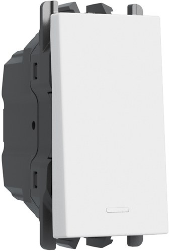 Comutator cap scară iluminabil 10AX, borne cu șurub, 1 modul, Lybra, alb Urmet 27103L.B Modular, Seria LYBRA, Intrerupatoare