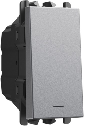Comutator cap scară iluminabil 10AX, borne cu șurub, 1 modul, Lybra, titan Urmet 27103L.TT Modular, Seria LYBRA, Intrerupatoare