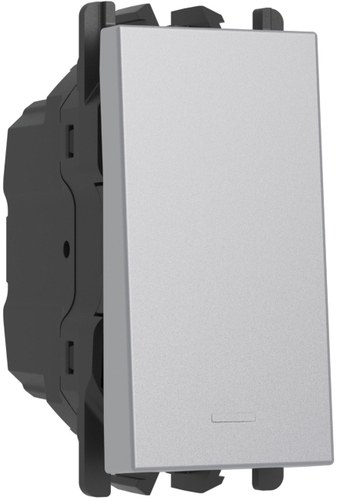 Comutator cruce 10AX, borne cu șurub, 1 modul, Lybra, aluminiu Urmet 27104.AL Modular, Seria LYBRA, Intrerupatoare