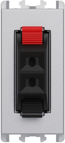Conector audio pentru difuzor, 1 modul, Lybra, aluminiu Urmet 27460.AL