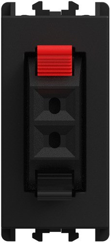 Conector audio pentru difuzor, 1 modul, Lybra, negru Urmet 27460.N