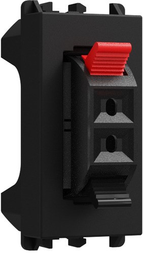 Conector audio pentru difuzor, 1 modul, Lybra, negru Urmet 27460.N Modular, Seria LYBRA, Prize