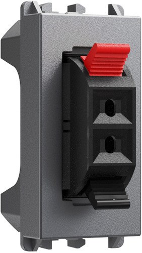 Conector audio pentru difuzor, 1 modul, Lybra, titan Urmet 27460.TT Modular, Seria LYBRA, Prize