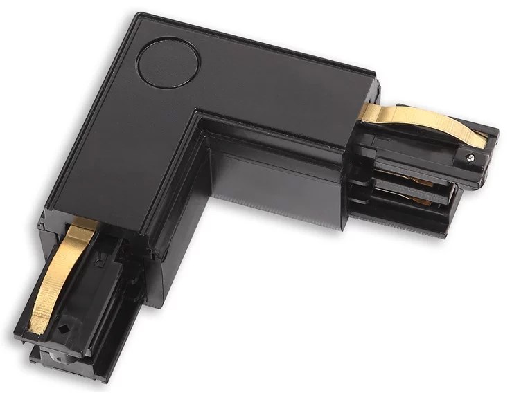 Conector L pentru șină trifazată, dreapta negru Maxlight MHT1-L/R-BK