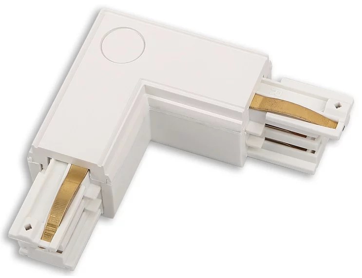 Conector L pentru șină trifazată, stânga alb Maxlight MHT1-L/L-WH
