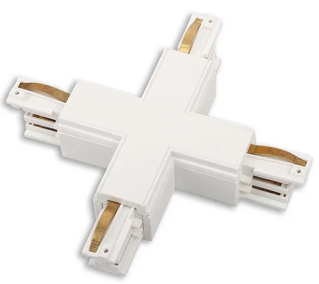 Conector X pentru șină trifazată alb Maxlight MHT1-X-WH