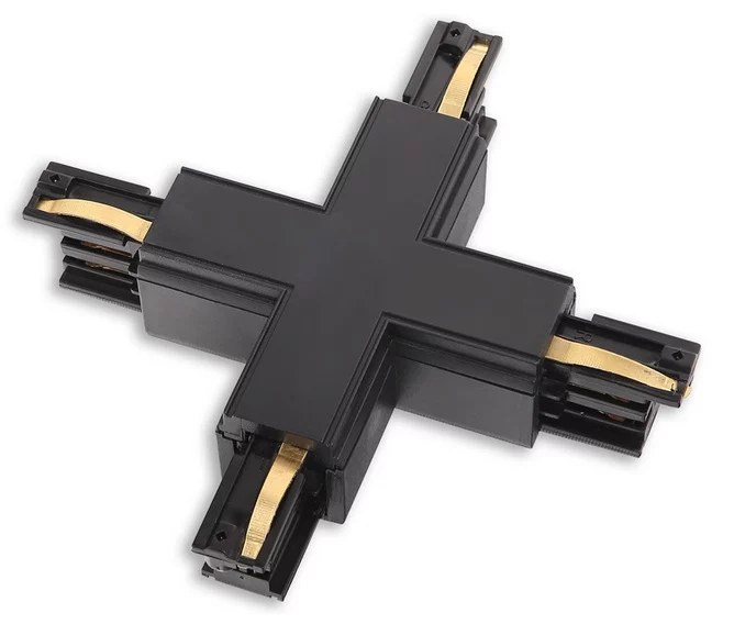 Conector X pentru șină trifazată negru Maxlight MHT1-X-BK