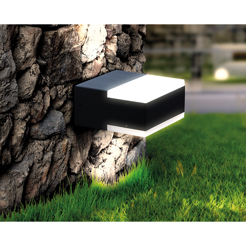 DISP.DE ILUM.EXT.2*4,5W 2700K 220V IP65 GRAFIT