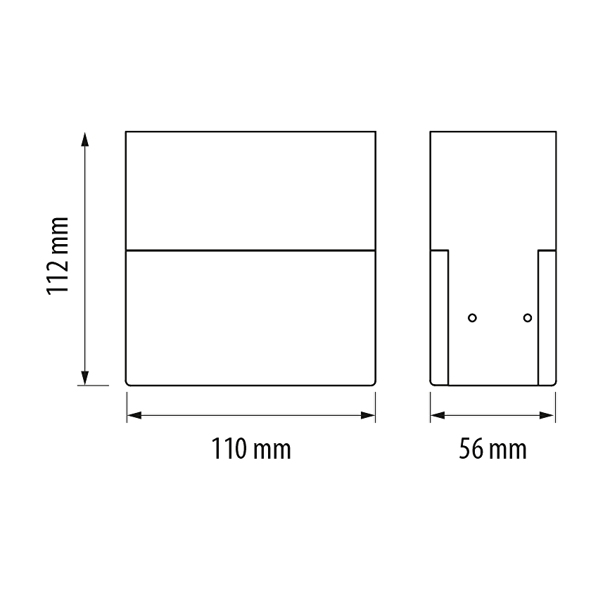 DISP.DE ILUM.EXT.2*4,5W 2700K 220V IP65 GRAFIT