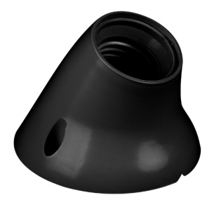 Dulie din plastic lampa, E27, de perete, inclinata, neagra
