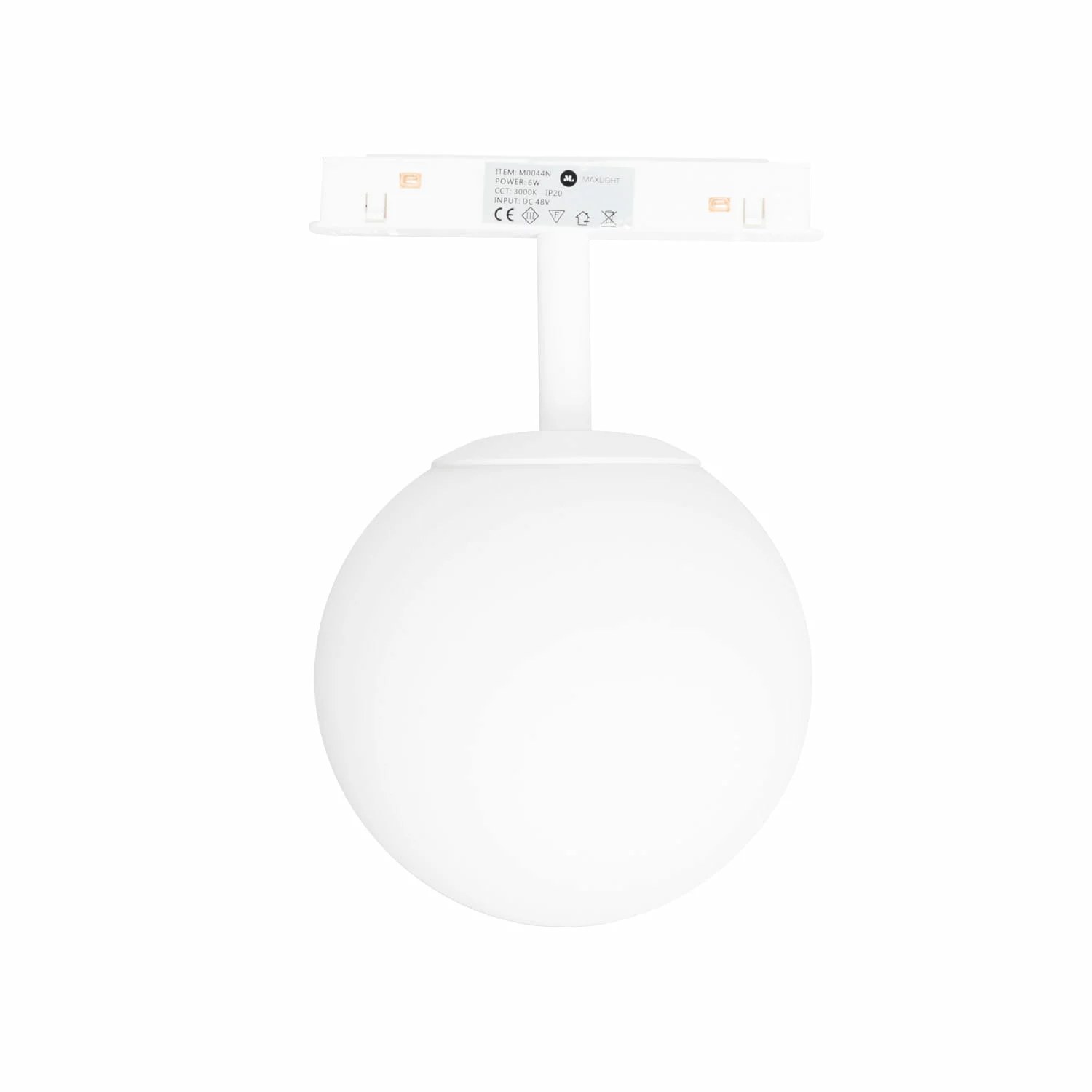 Glob fix magnetic On/Off 5,4W 334lm 3000K 260° Ø10cm negru Maxlight M0044N
