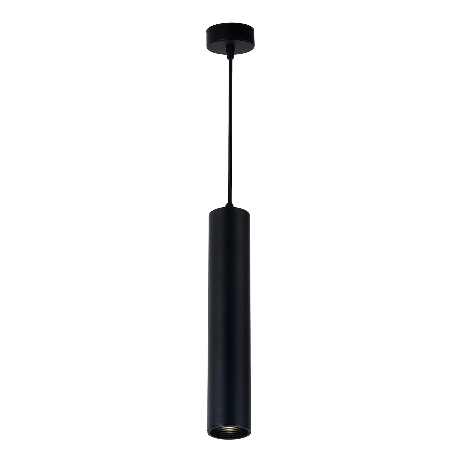 Lampă Suspendată Cilindrică 60x500mm Soclu GU10/MR16 Negru Aluminiu