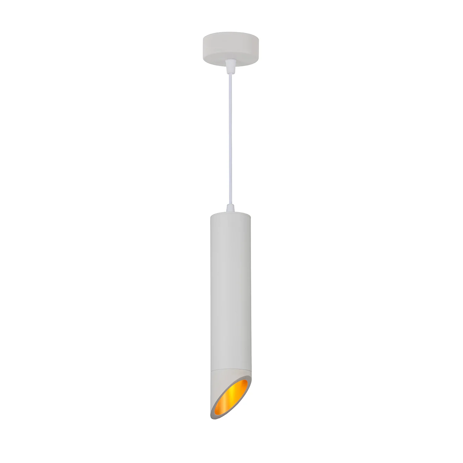 Lustră Suspendată Albă Interior Auriu GU10/MR16 60x300mm OT1-A6