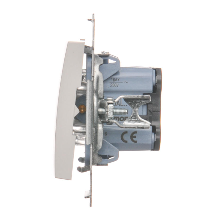 Intrerupator cap scara cu led  16A, 250V~, cleme cu surub, alb Aparataj, Standard German
