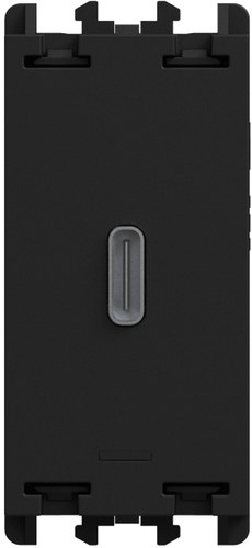 Încărcător USB 5V pentru kit, alimentare 230 Vac, ieșiri tip A și C, 3.0A, 1 modul, Lybra, negru Urmet 27993