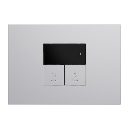 Kit monobloc suport + ramă Lybra cu termostat Wi-Fi integrat, aluminiu Urmet 27855.AL