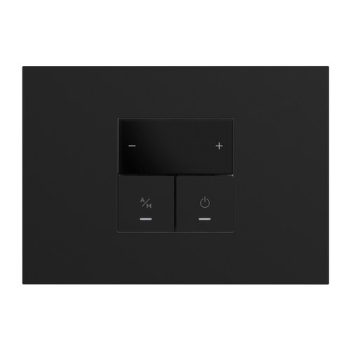 Kit monobloc suport + ramă Lybra cu termostat Wi-Fi integrat, negru Urmet 27855.N