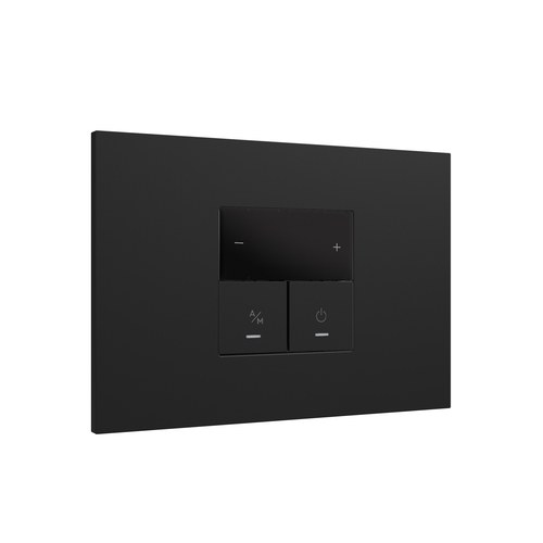 Kit monobloc suport + ramă Lybra cu termostat Wi-Fi integrat, negru Urmet 27855.N Modular, Seria LYBRA, Kituri monobloc
