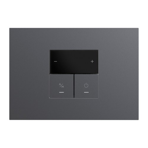 Kit monobloc suport + ramă Lybra cu termostat Wi-Fi integrat, titan Urmet 27855.TT