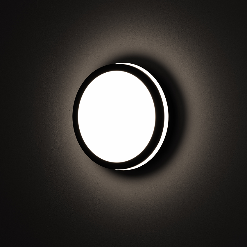 Lampa LED CCT cu senzor, neagra, IP54, 220-240V AC, 120, 18W