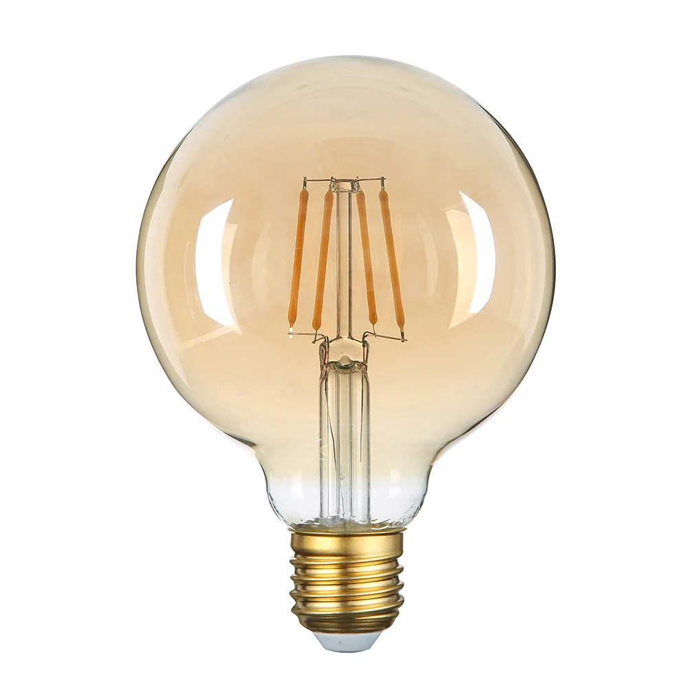 Bec LED E27 G95 4W Filament Sticlă Aurie 2800K Lumină Caldă Optonica