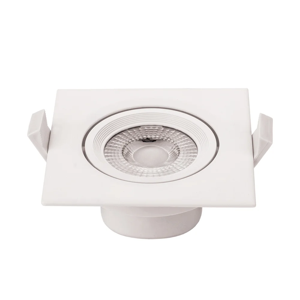 Panou LED COB Pătrat Rotativ 7W Lumină Caldă Optonica