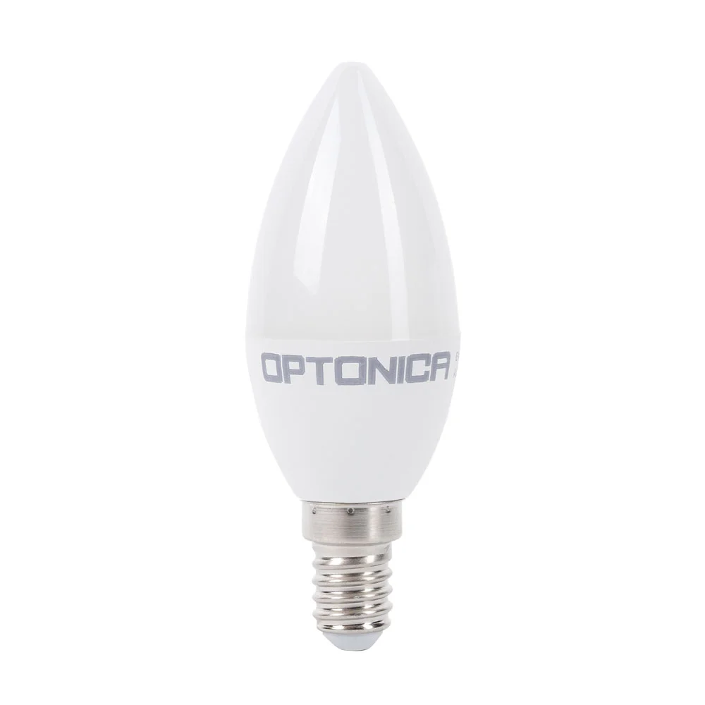 Bec LED E14 3.7W Lumină Rece 6000K Formă Lumânare C37 Optonica