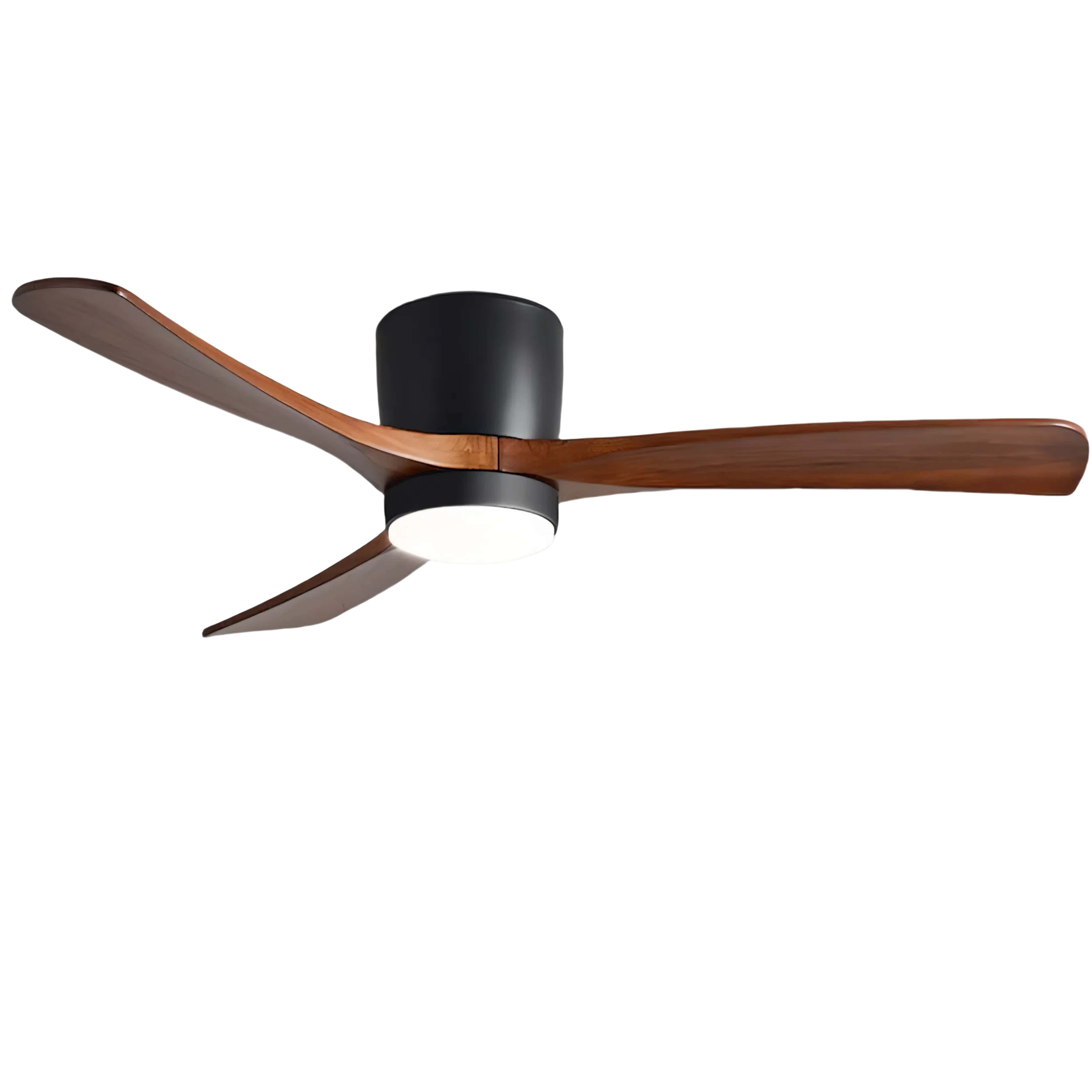 Ventilator de Tavan cu Lumină LED 18W 3CCT Negru Lemn cu Telecomandă