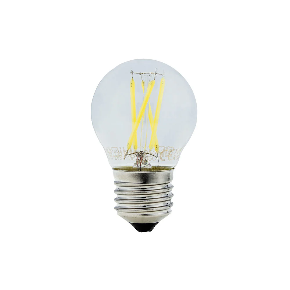 Bec LED Filament E27 G45 4W Lumină Rece 6000K Optonica