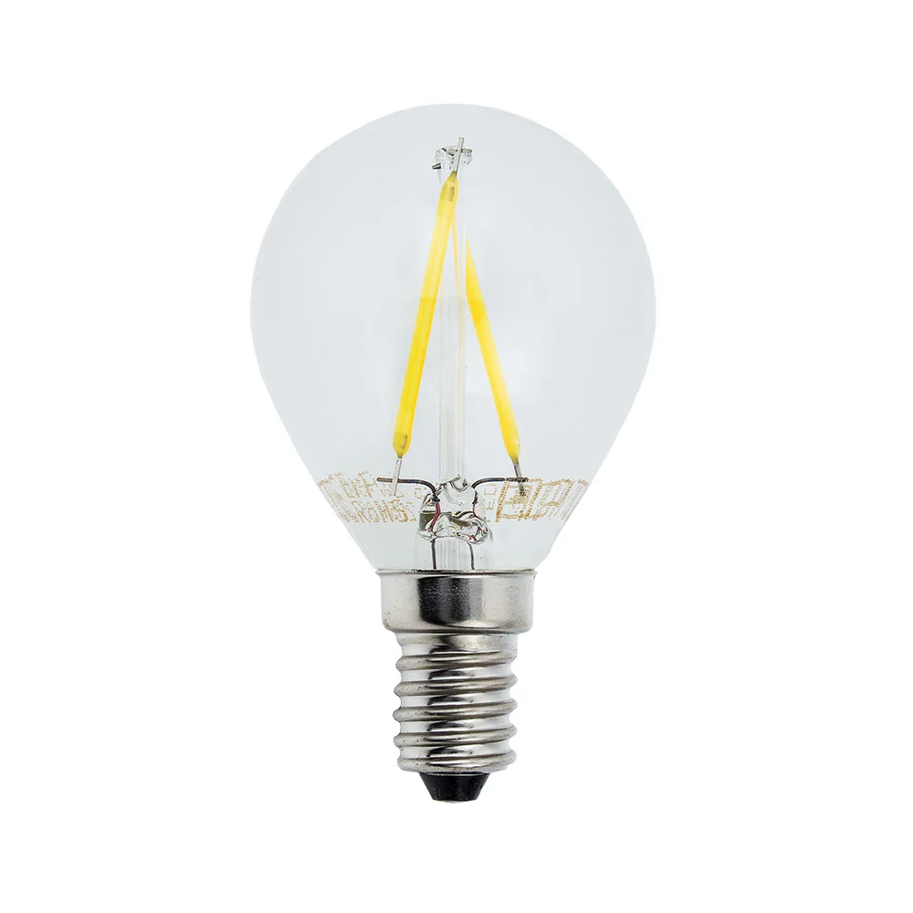 Bec LED Filament G45 E14 2W Lumină Caldă 2700K Optonica