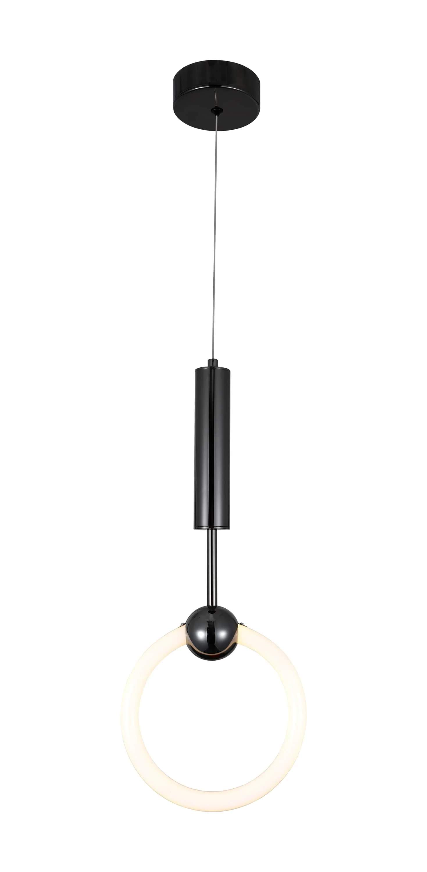 Lampă Suspendată LED 10W 800lm Lumină Caldă 3000K Negru Optonica