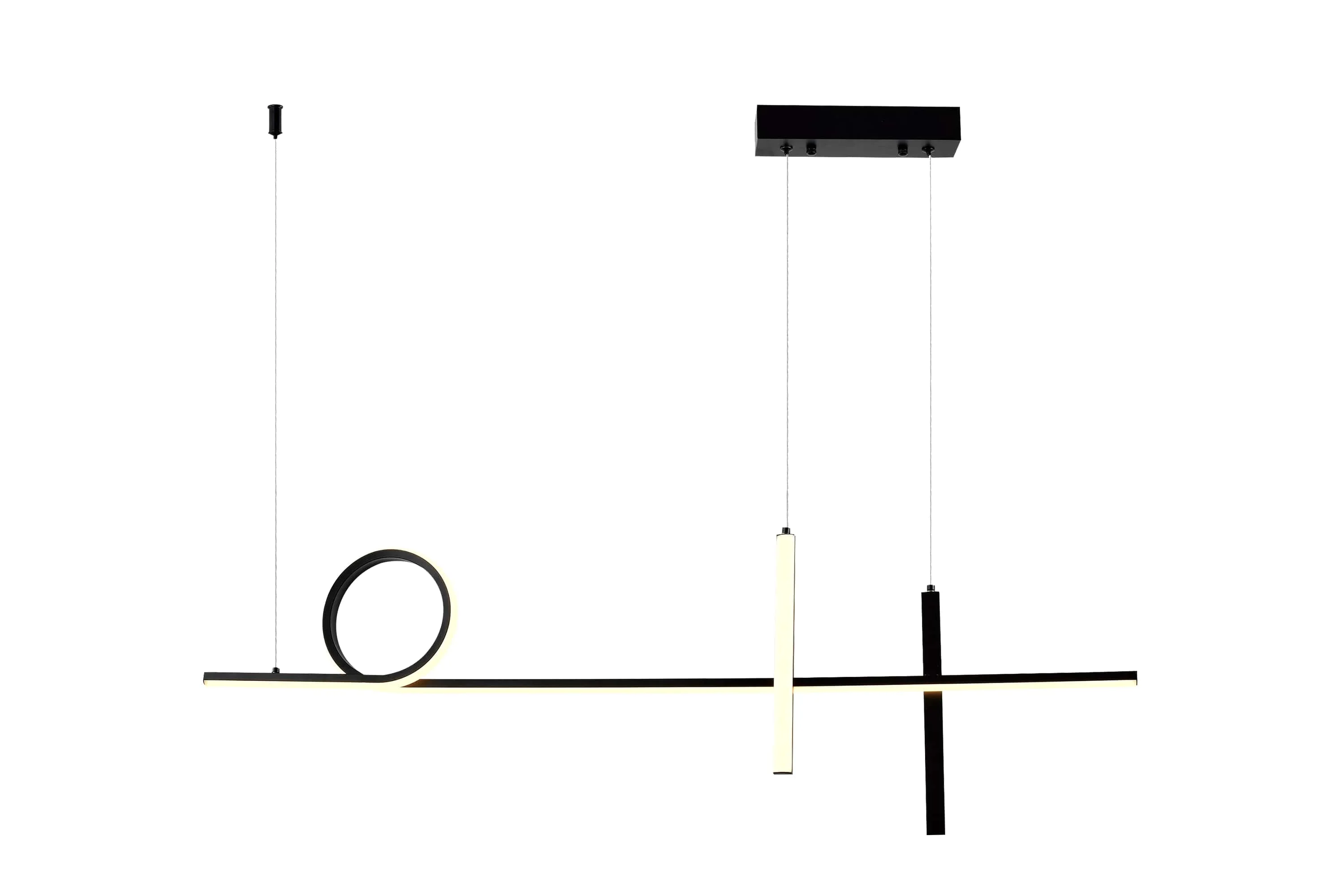Lampă Suspendată LED 24W 1920lm Lumină Caldă 3000K Negru/Alb Optonica