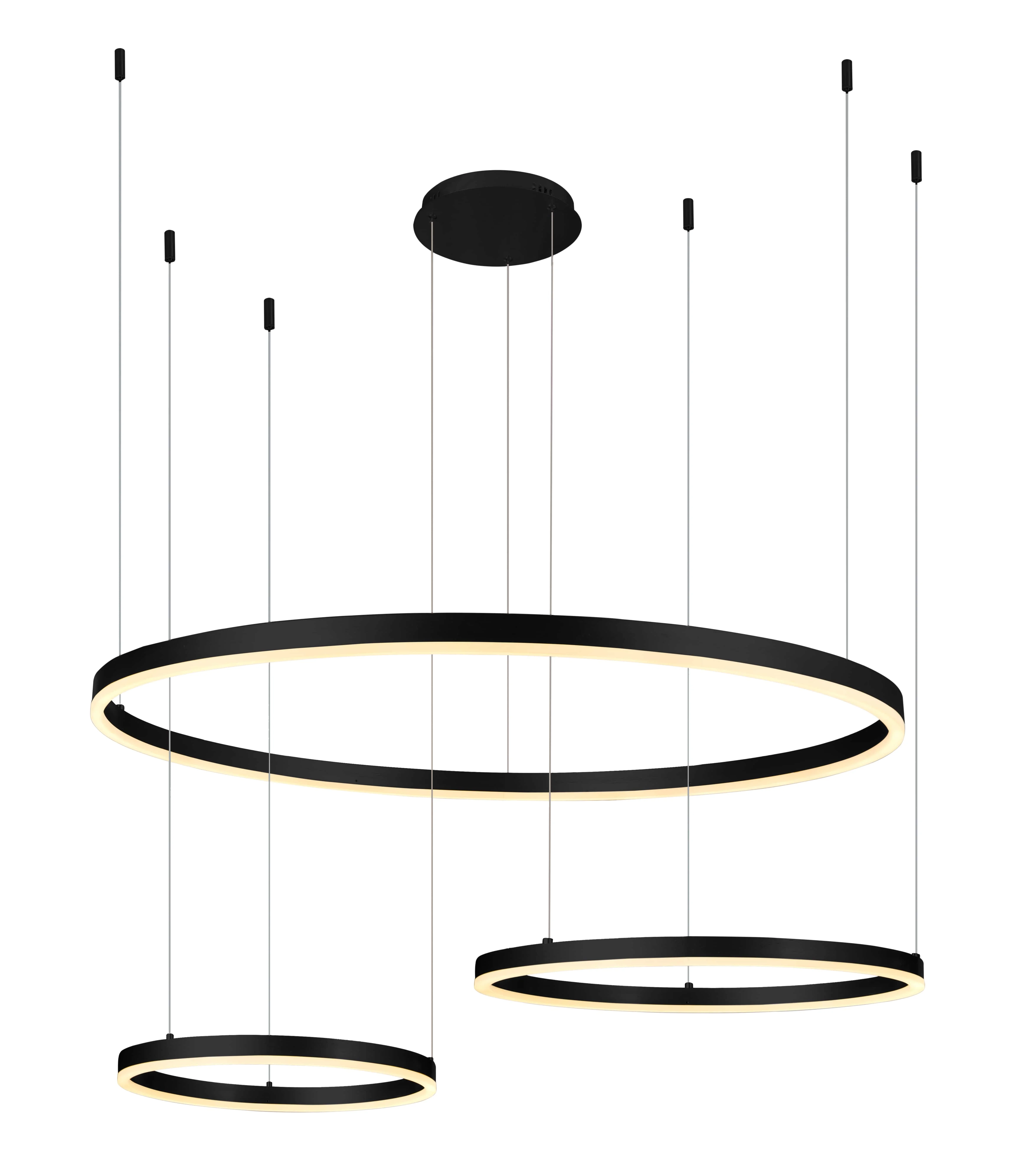 Plafonieră LED Suspendată 70W Lumină Caldă 3000K Sand Black Optonica