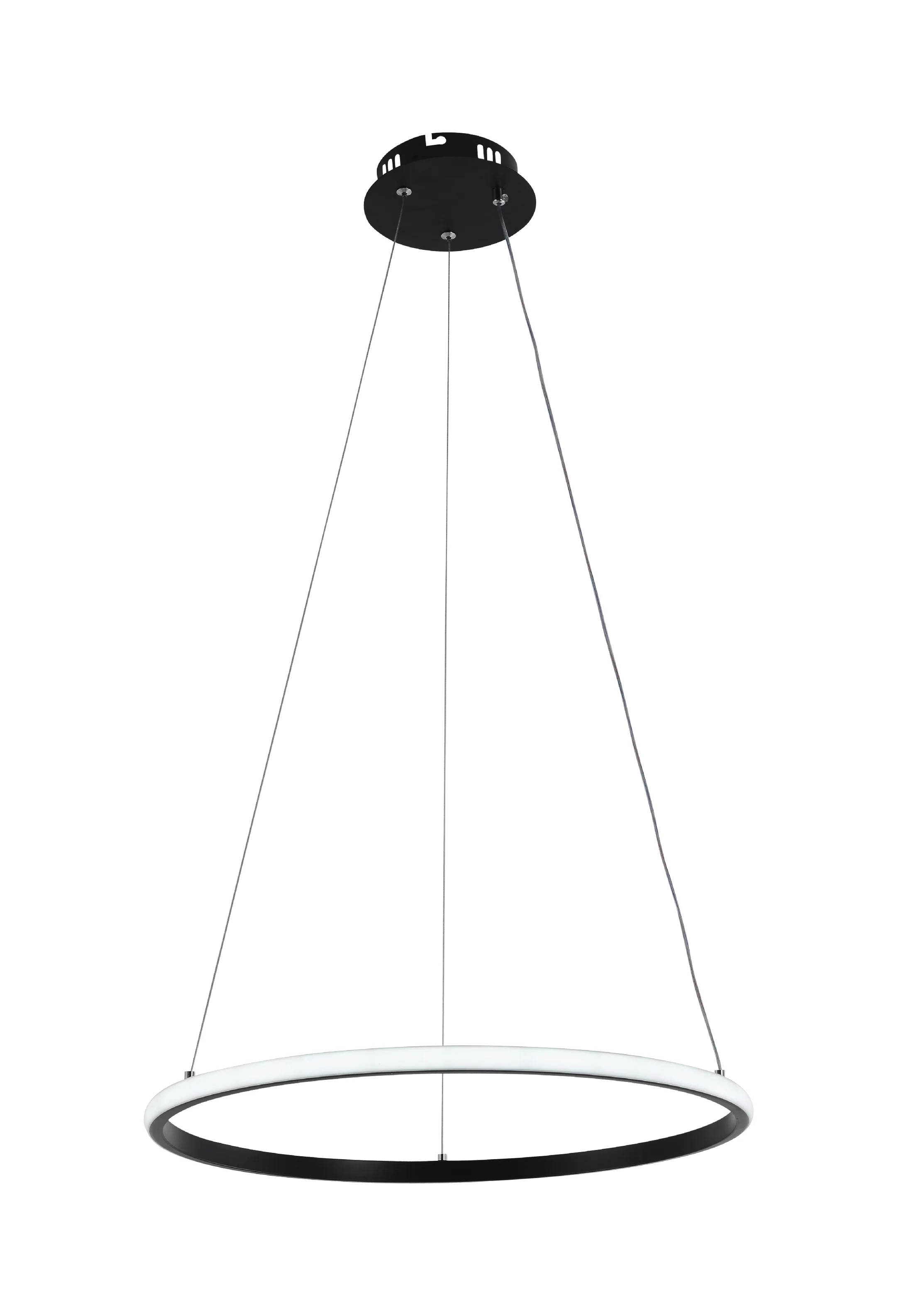 Lampă Suspendată LED 30W CCT Dimabilă cu Telecomandă Negru Optonica