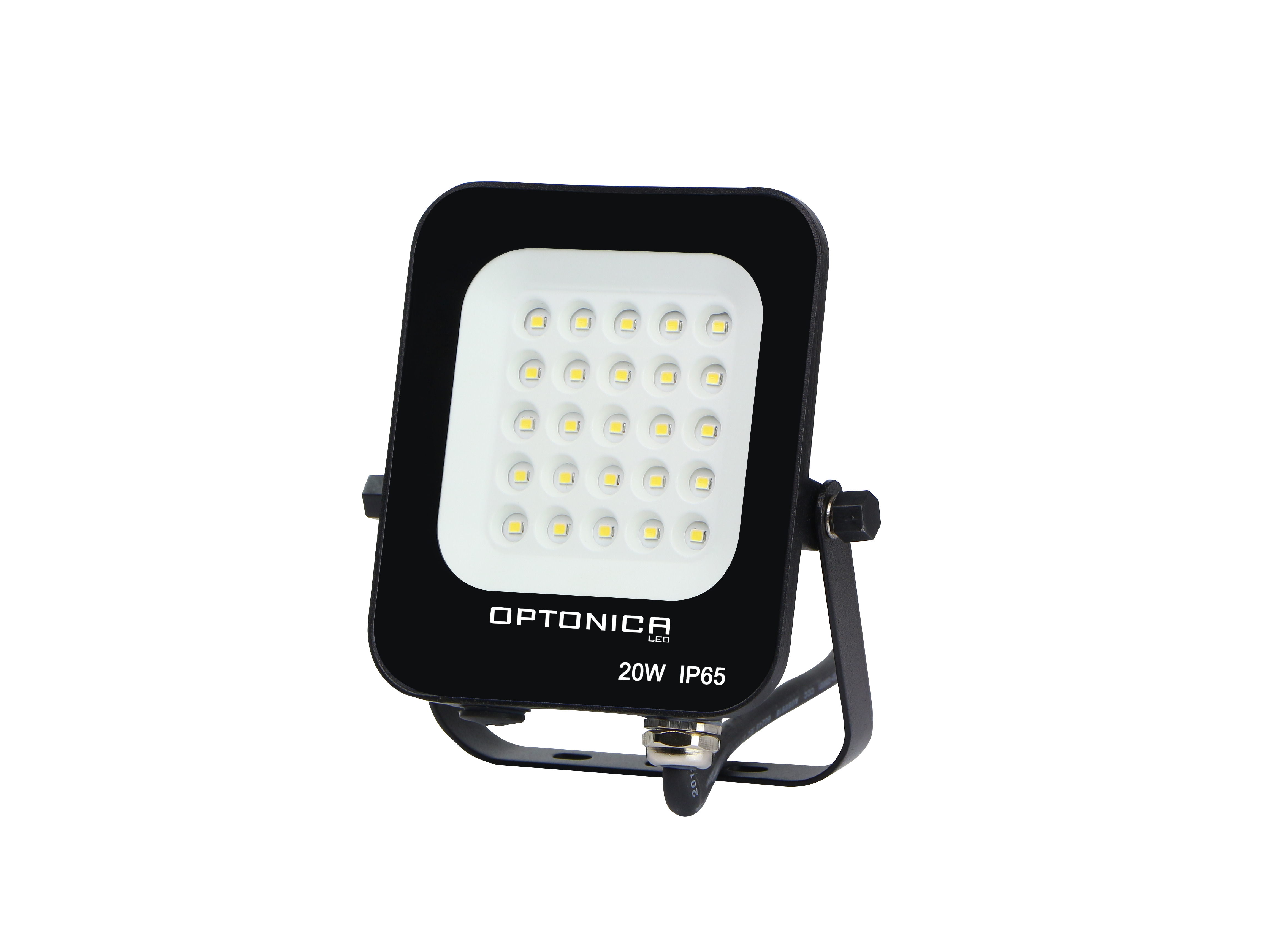 Proiector LED 20W Exterior IP65 Lumină Caldă 2700K Corp Negru Optonica