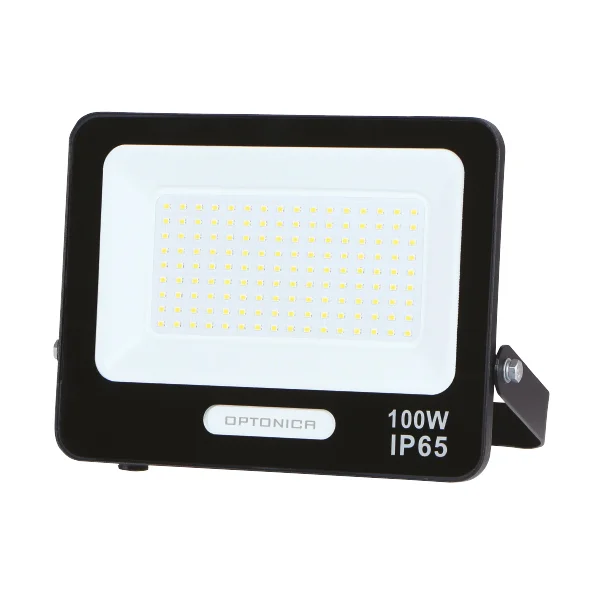 Proiector LED 100W Optonica IP65 Lumină Caldă 3000K Corp Negru