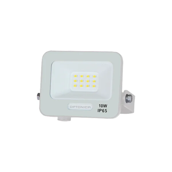 Proiector LED 10W 900lm Lumină Neutră 4000K IP65 Alb Optonica