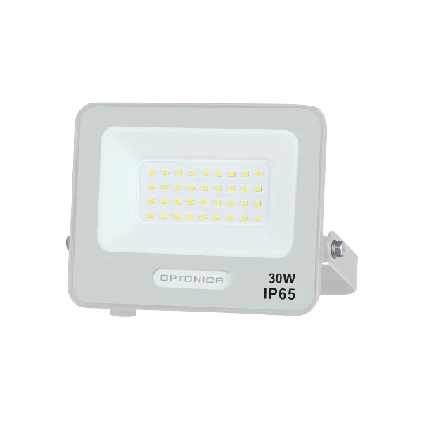 Proiector LED 30W Optonica 2700lm Lumină Caldă 3000K IP65 Alb