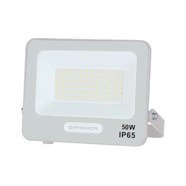 Proiector LED 50W 4500lm Lumină Rece 6000K IP65 Alb Optonica