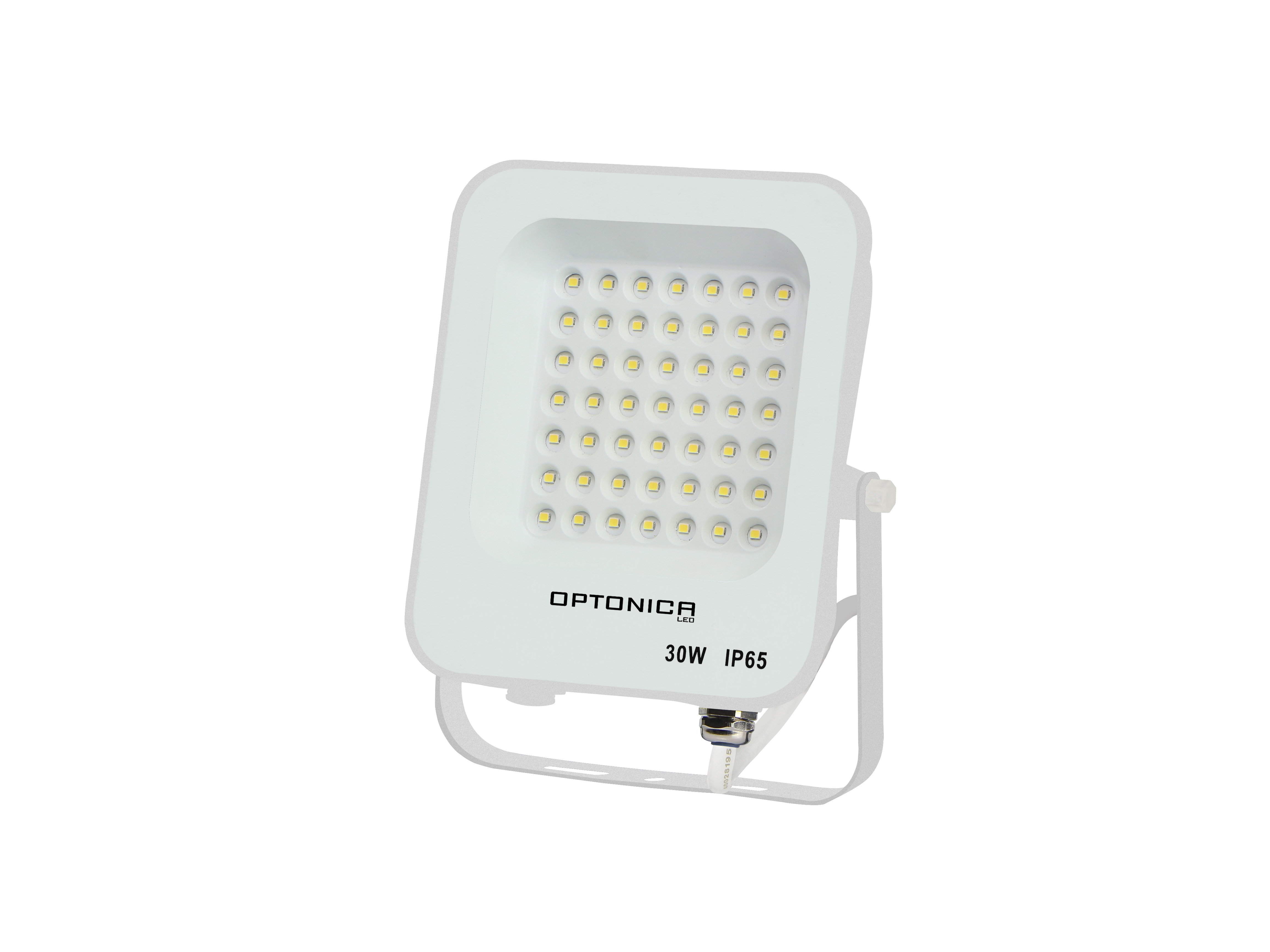 Proiector LED 30W Optonica 2500lm Lumină Caldă 2800K IP65 Alb