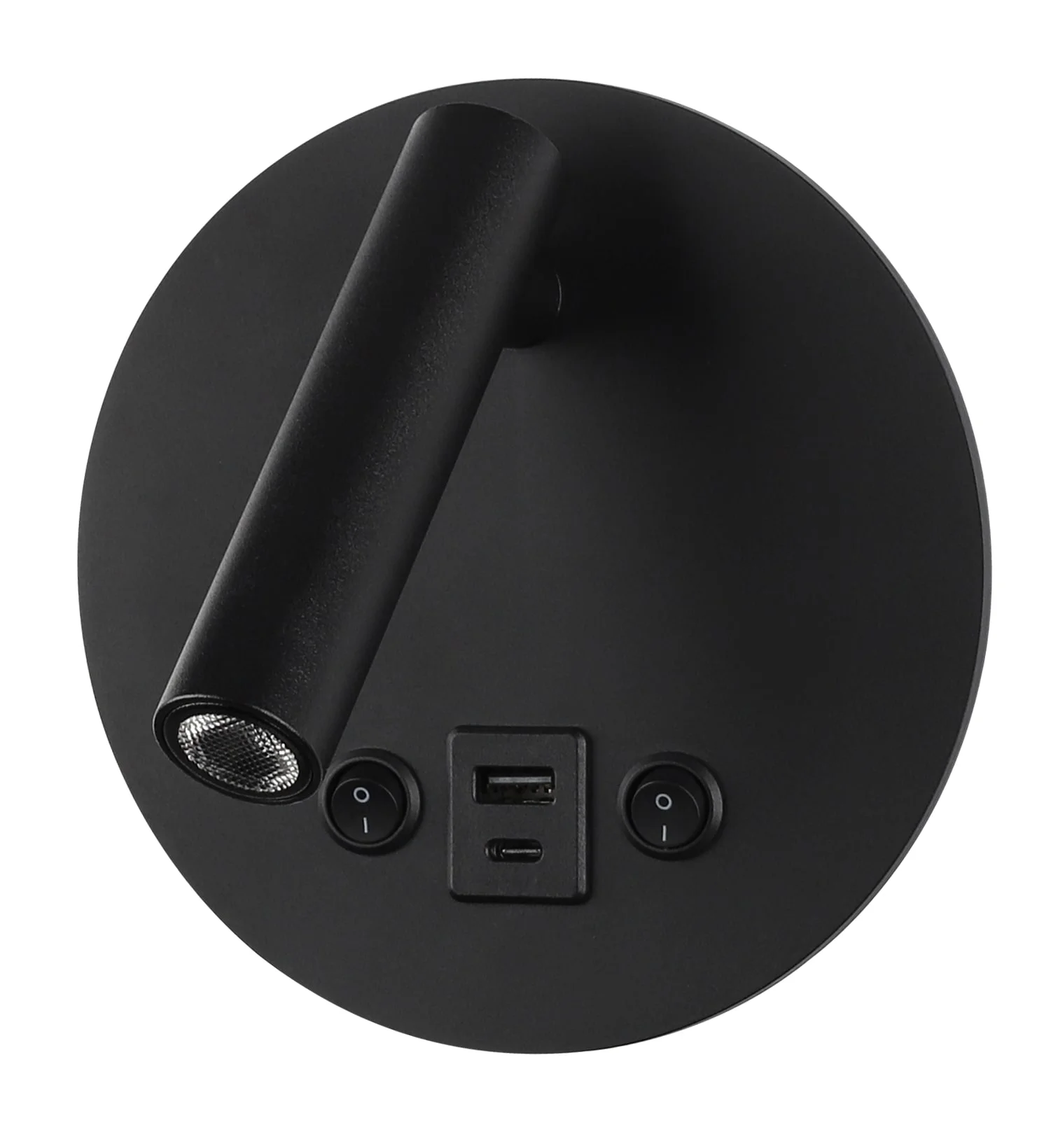 Aplică LED 8W cu Întrerupător și USB 4200K Negru Optonica