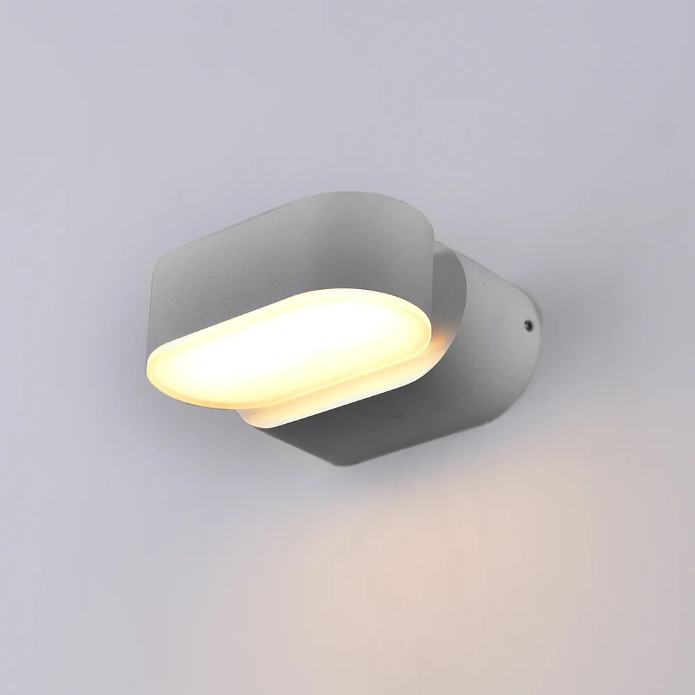 Aplică LED Perete 6W Rotabilă Optonica Gri 4000K Lumină Neutră
