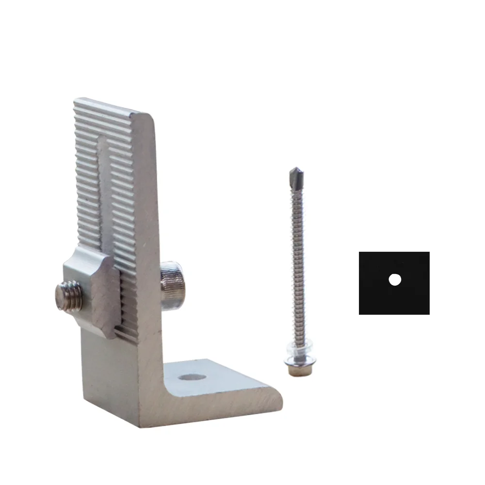 Picior Montaj L Optonica cu Șurub M8x25mm și Tampon Cauciuc pentru Panouri Solare